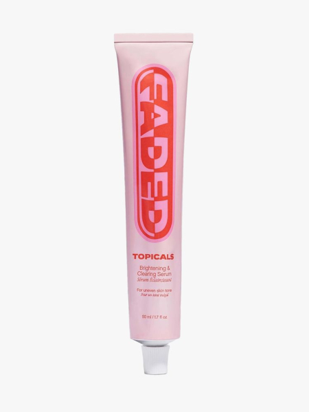 Topicals Faded Brightening & Clearing Gel in branded tube component on a light gray background